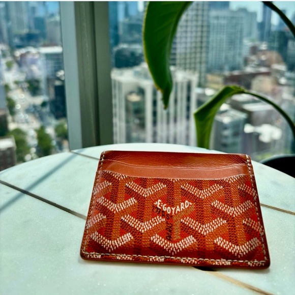 AUTHENTIC Goyard Saint-Sulpice Orange Card Holder Wallet - Picture 3 of 4